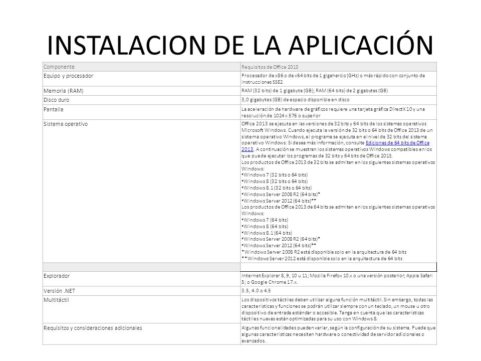 INSTALACION DE LA APLICACIÓN