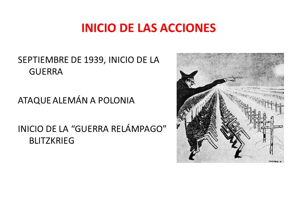 INICIO DE LAS ACCIONES SEPTIEMBRE DE 1939, INICIO DE LA GUERRA ATAQUE ALEMÁN A POLONIA INICIO DE LA GUERRA RELÁMPAGO BLITZKRIEG