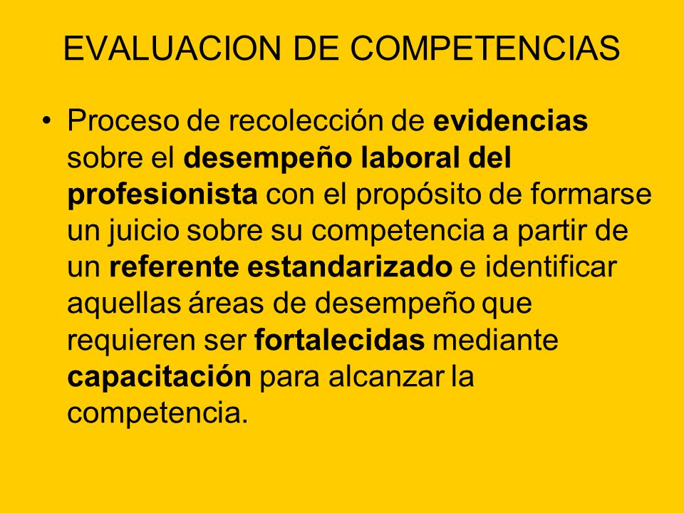 EVALUACION DE COMPETENCIAS