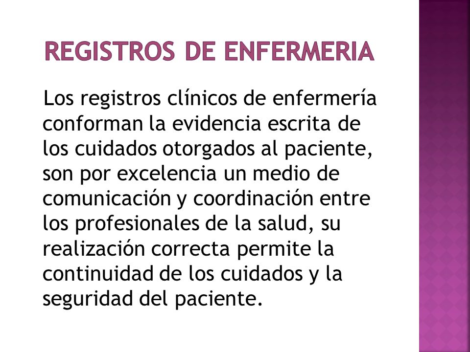 Registros de enfermeria