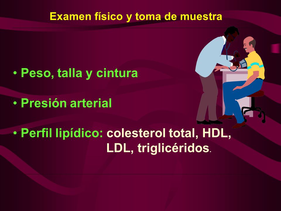 Examen físico y toma de muestra
