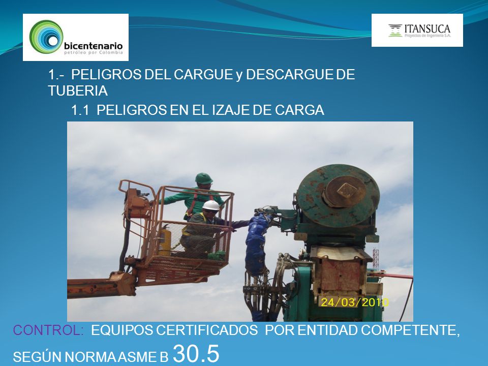 1.- PELIGROS DEL CARGUE y DESCARGUE DE TUBERIA
