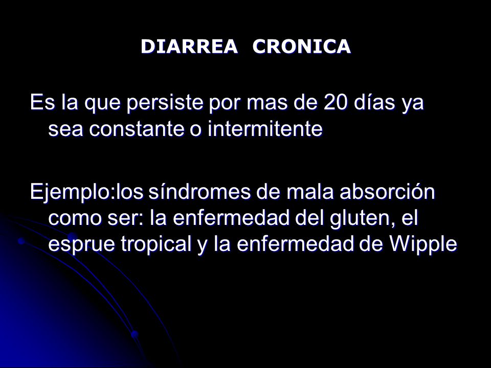 Es la que persiste por mas de 20 días ya sea constante o intermitente