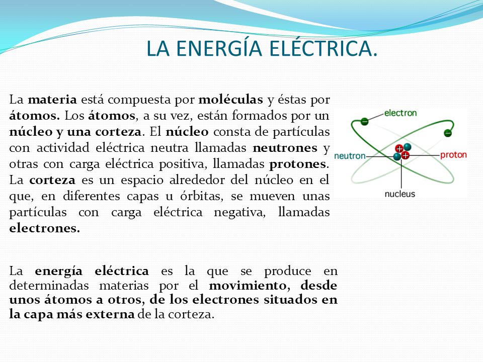 LA ENERGÍA ELÉCTRICA.