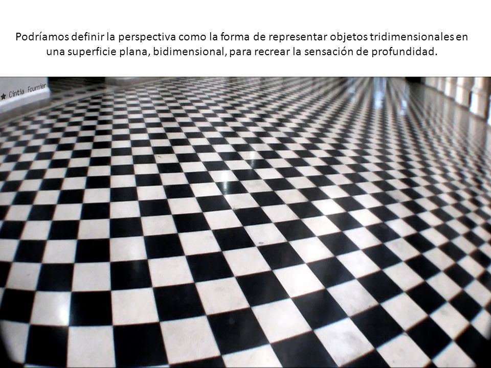 Podríamos definir la perspectiva como la forma de representar objetos tridimensionales en una superficie plana, bidimensional, para recrear la sensación de profundidad.