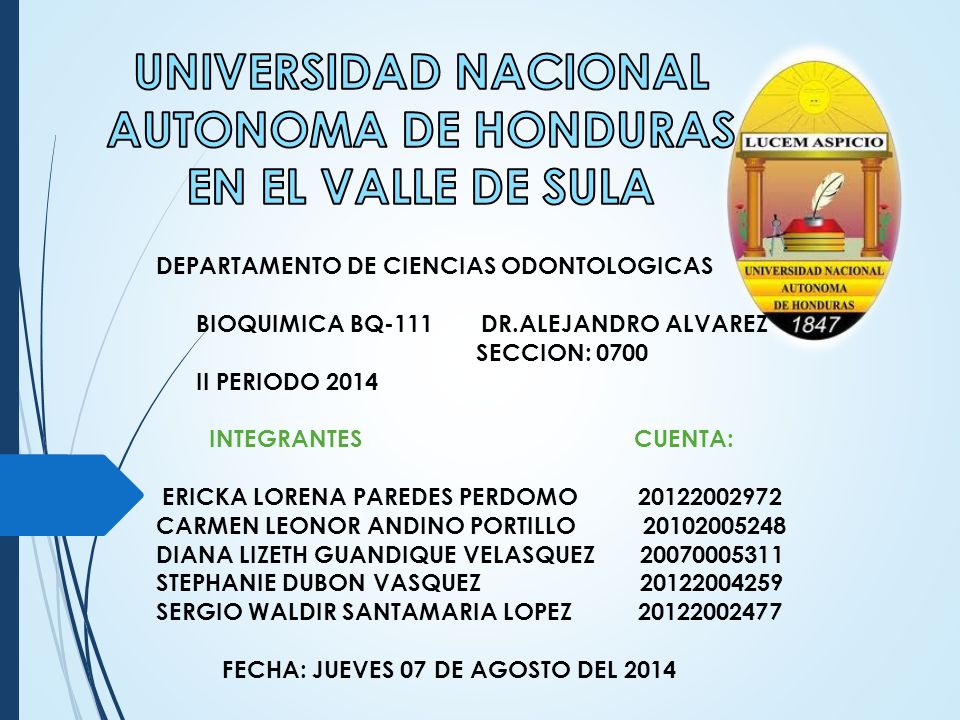 UNIVERSIDAD NACIONAL AUTONOMA DE HONDURAS EN EL VALLE DE SULA