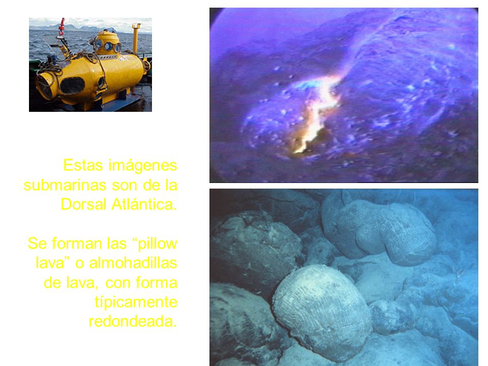 Batiscafo Estas imágenes submarinas son de la Dorsal Atlántica.