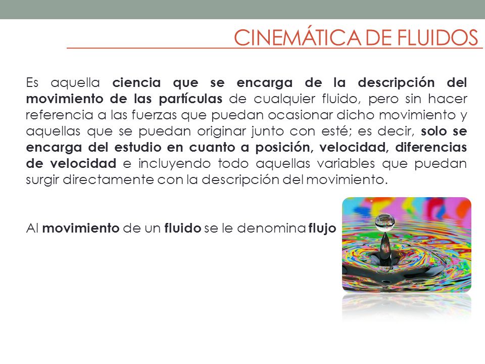 CINEMÁTICA DE FLUIDOS