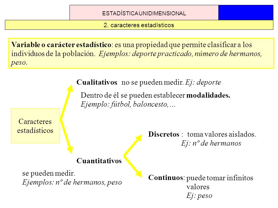 : no se pueden medir. Ej: deporte