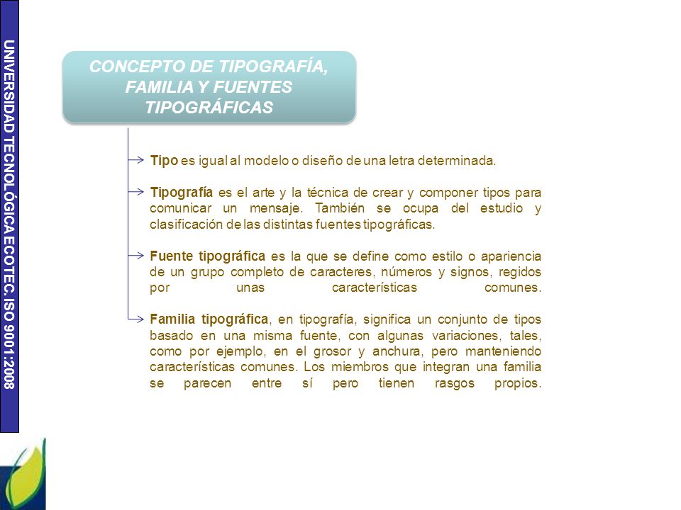 CONCEPTO DE TIPOGRAFÍA, FAMILIA Y FUENTES TIPOGRÁFICAS