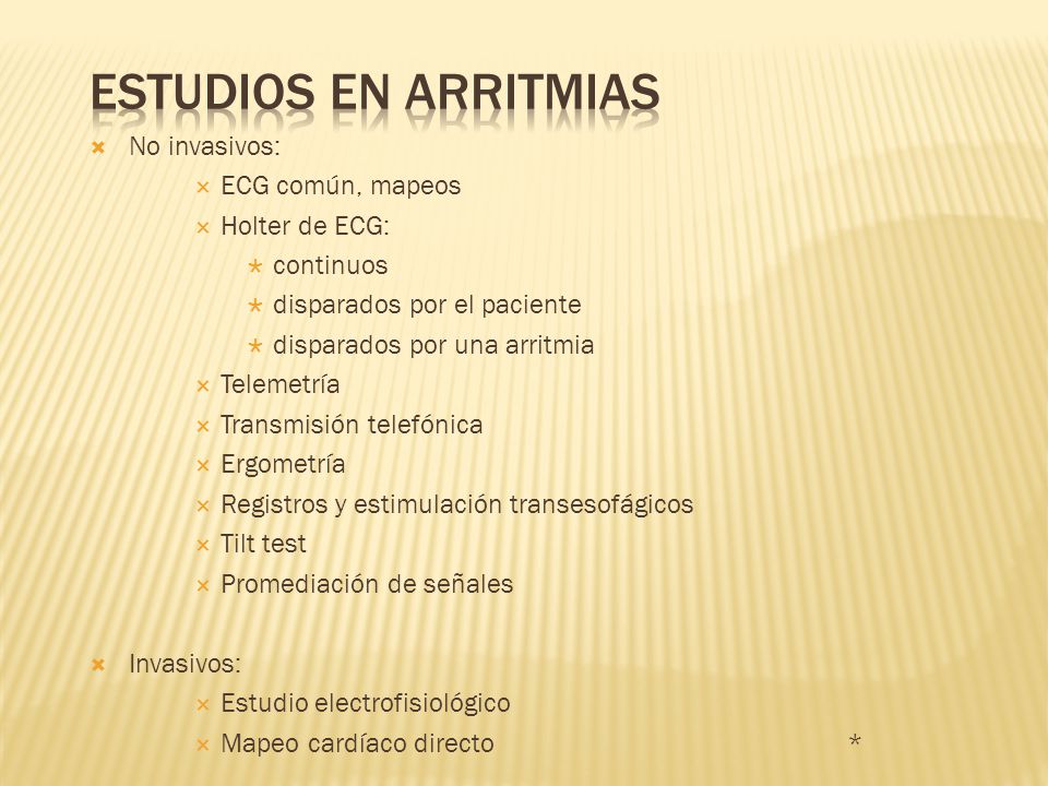 Estudios en arritmias No invasivos: ECG común, mapeos Holter de ECG:
