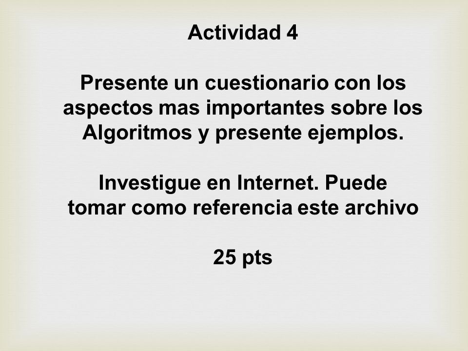 Presente un cuestionario con los aspectos mas importantes sobre los