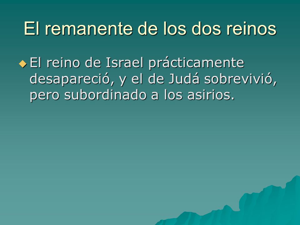 El remanente de los dos reinos