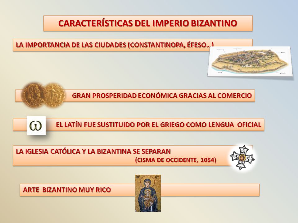 CARACTERÍSTICAS DEL IMPERIO BIZANTINO