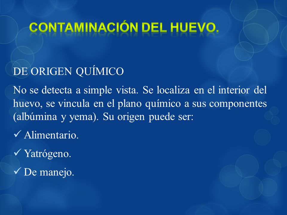 CONTAMINACIÓN DEL HUEVO.