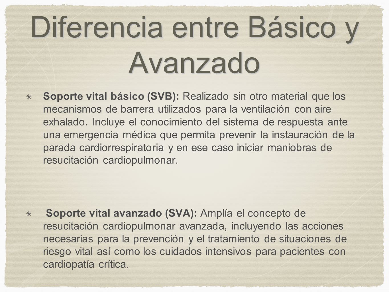 Diferencia entre Básico y Avanzado