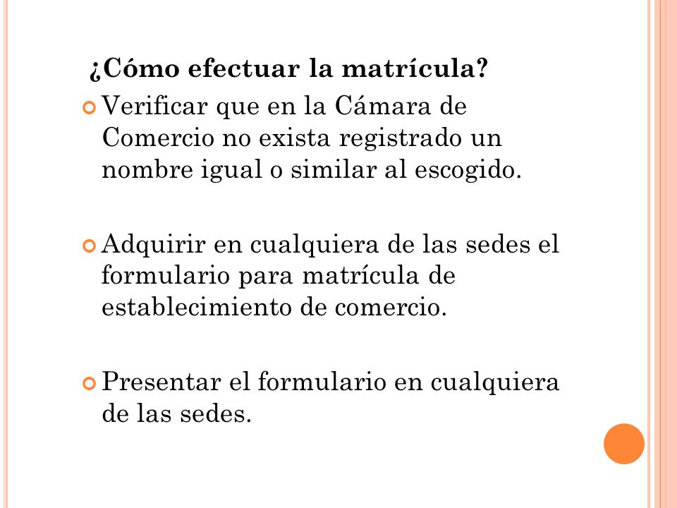 ¿Cómo efectuar la matrícula