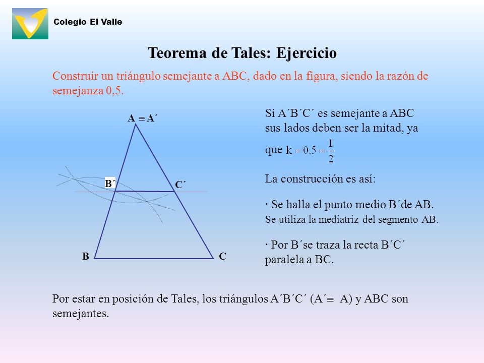 Teorema de Tales: Ejercicio