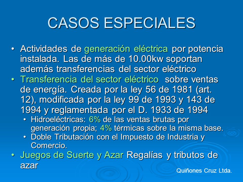 CASOS ESPECIALES