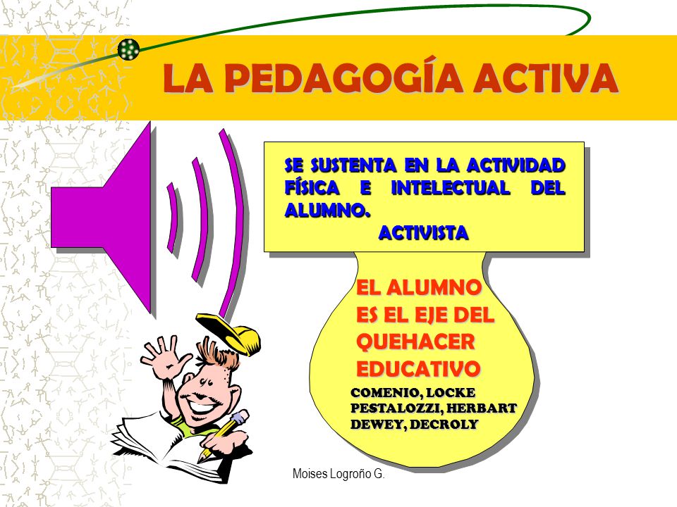 LA PEDAGOGÍA ACTIVA EL ALUMNO ES EL EJE DEL QUEHACER EDUCATIVO