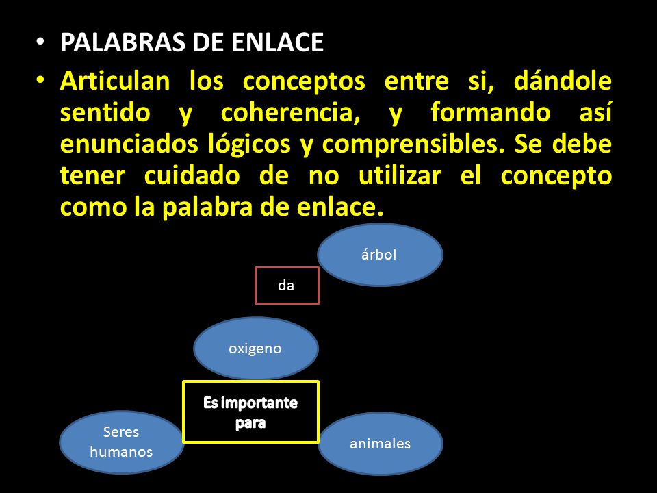 PALABRAS DE ENLACE