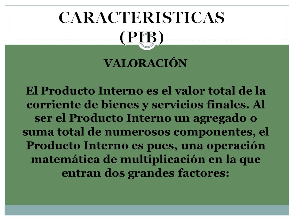 CARACTERISTICAS (PIB)