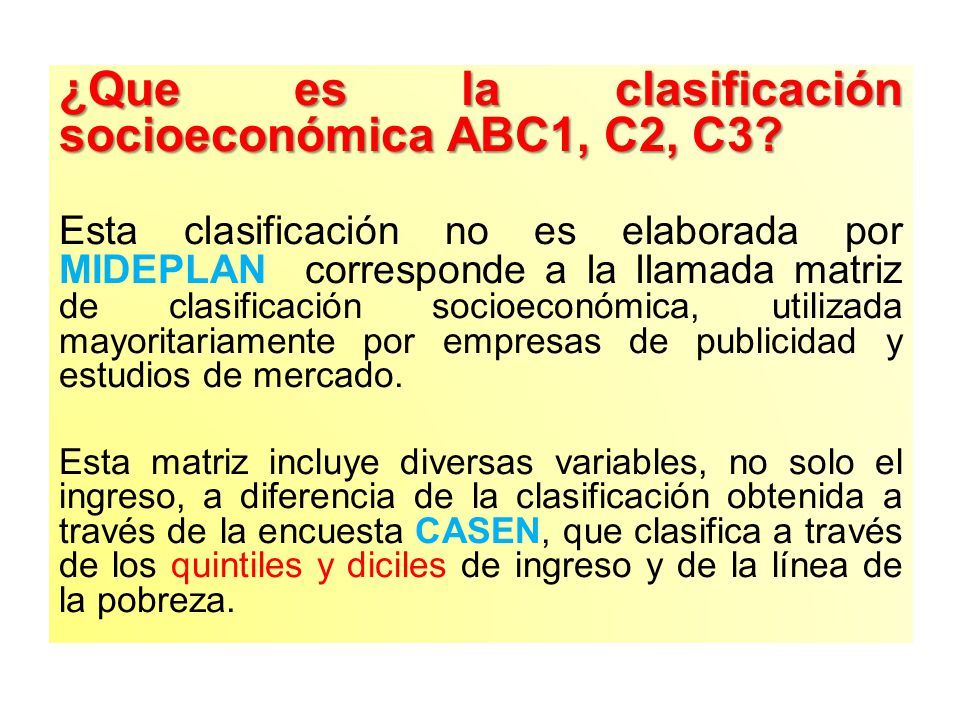 ¿Que es la clasificación socioeconómica ABC1, C2, C3