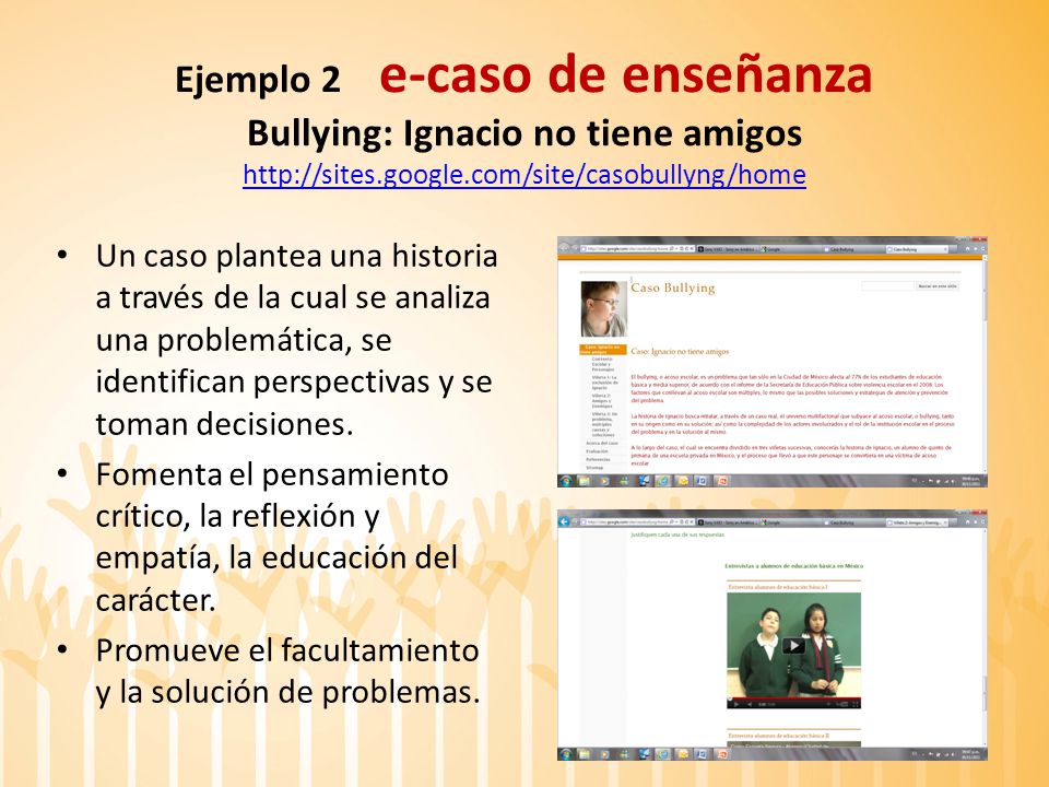 Ejemplo 2 e-caso de enseñanza Bullying: Ignacio no tiene amigos