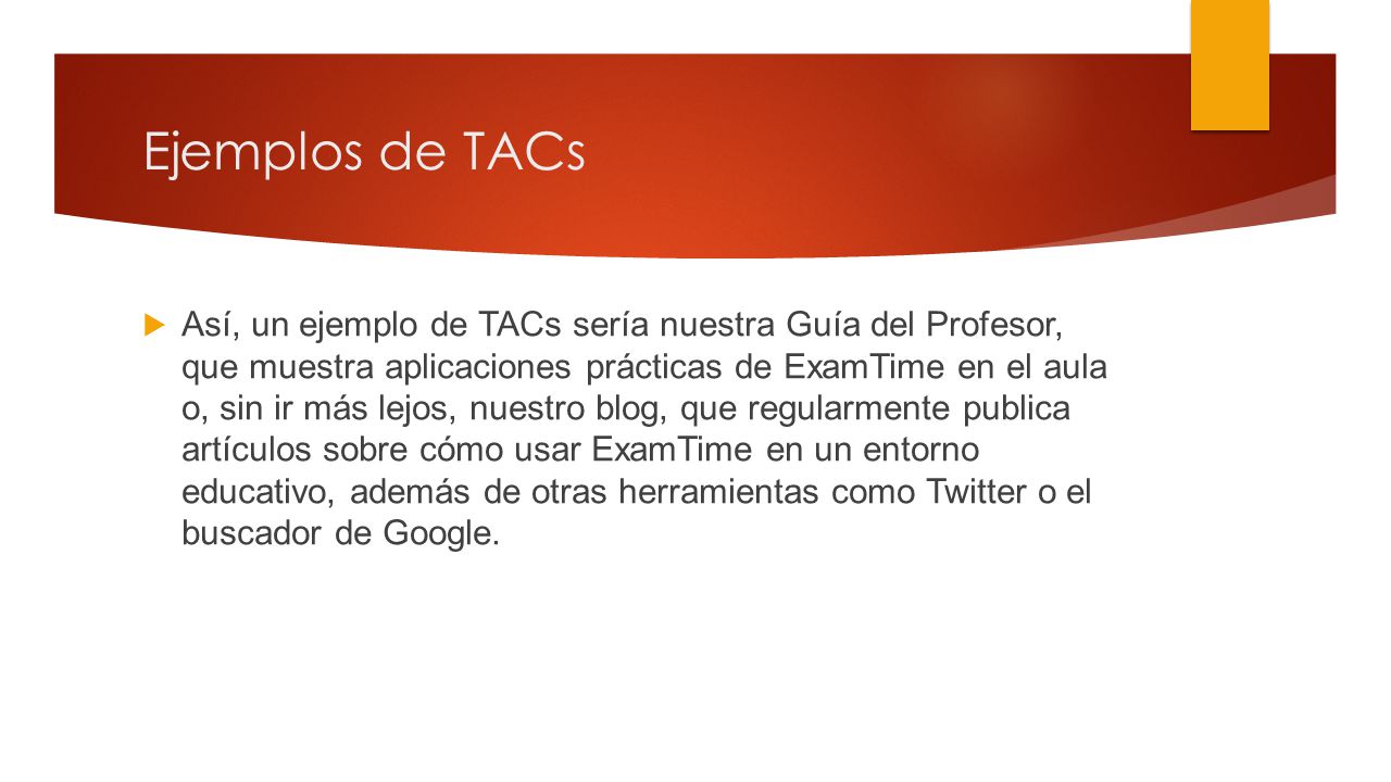 Ejemplos de TACs