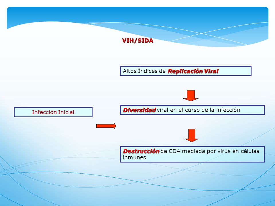 VIH/SIDA Altos Índices de Replicación Viral. Diversidad viral en el curso de la infección. Infección Inicial.