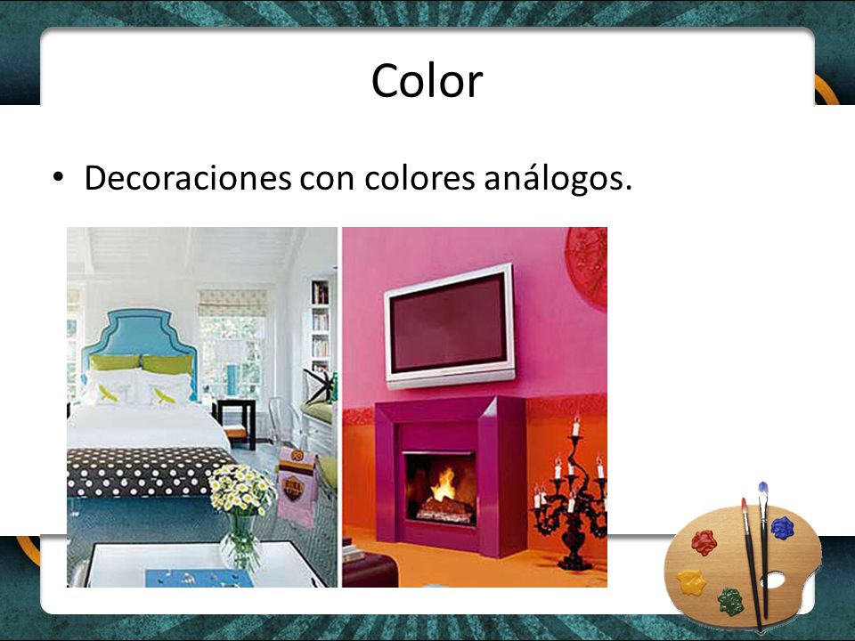 Color Decoraciones con colores análogos.