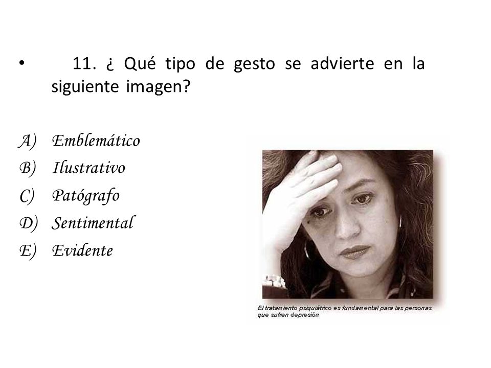 11. ¿ Qué tipo de gesto se advierte en la siguiente imagen