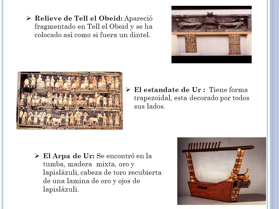 Relieve de Tell el Obeid: Apareció fragmentado en Tell el Obeid y se ha colocado así como si fuera un dintel.