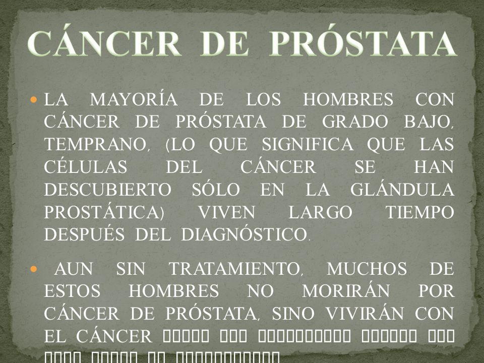 CÁNCER DE PRÓSTATA