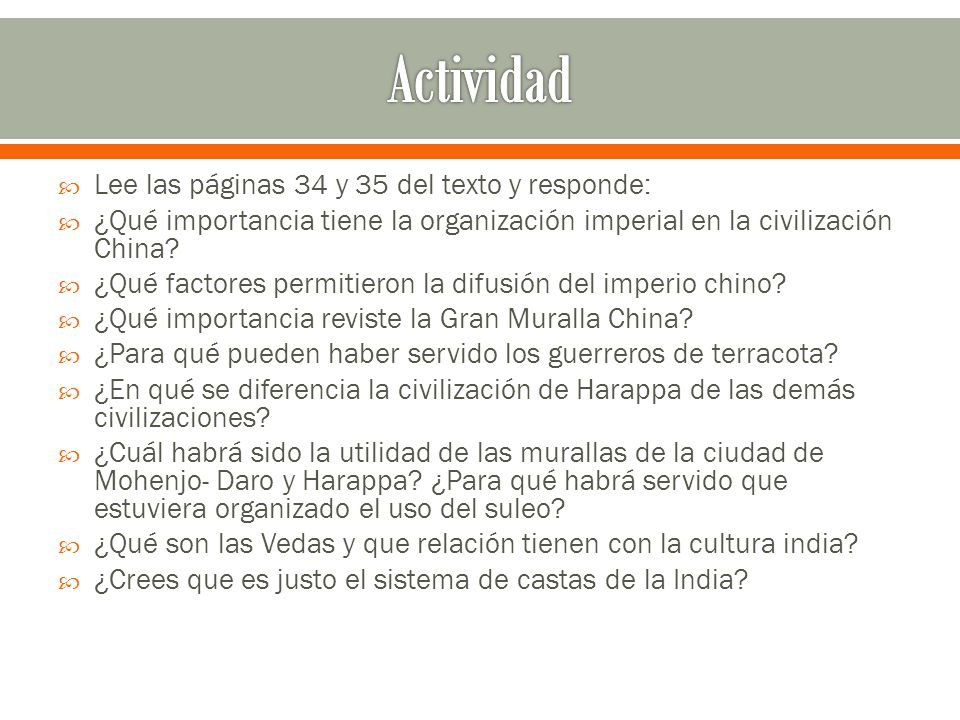 Actividad Lee las páginas 34 y 35 del texto y responde: