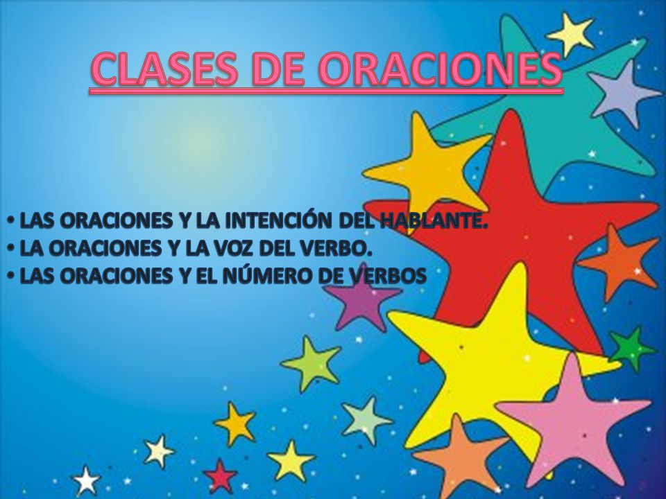 CLASES DE ORACIONES LAS ORACIONES Y LA INTENCIÓN DEL HABLANTE.