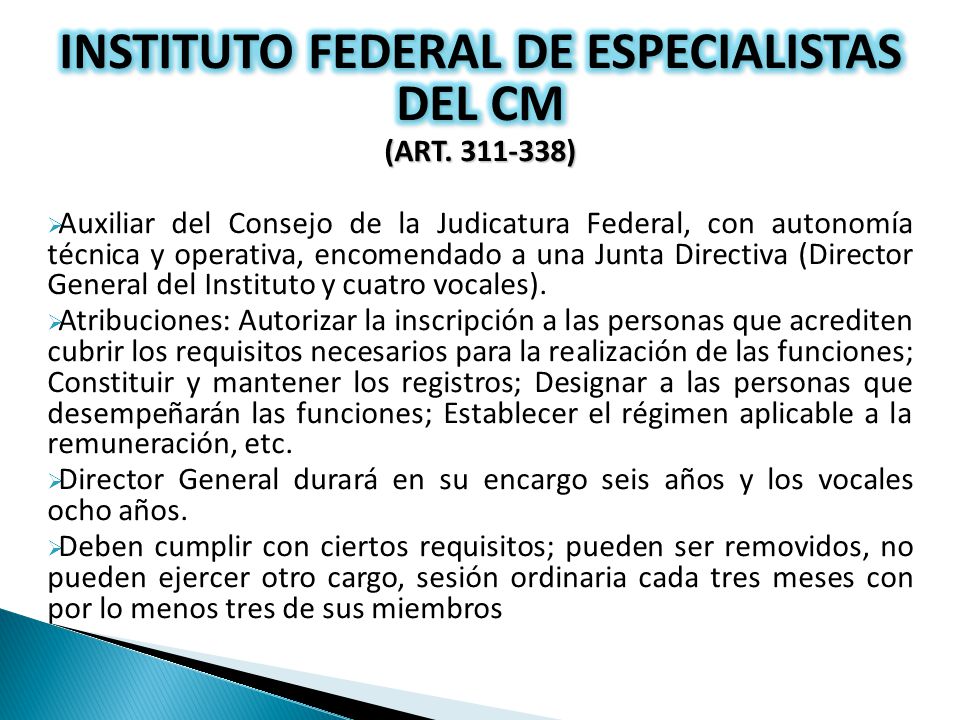 INSTITUTO FEDERAL DE ESPECIALISTAS DEL CM