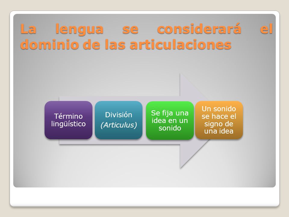 La lengua se considerará el dominio de las articulaciones