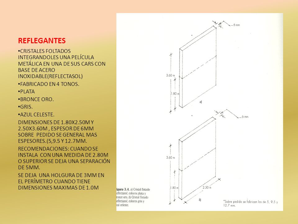 REFLEGANTES CRISTALES FOLTADOS INTEGRANDOLES UNA PELÍCULA METÁLICA EN UNA DE SUS CARS CON BASE DE ACERO INOXIDABLE(REFLECTASOL)