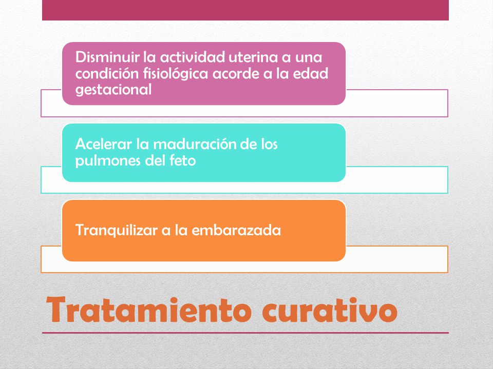 Disminuir la actividad uterina a una condición fisiológica acorde a la edad gestacional