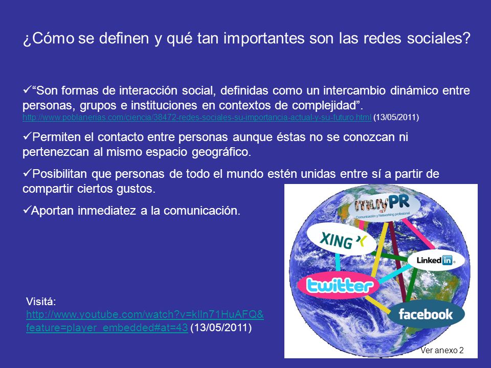 ¿Cómo se definen y qué tan importantes son las redes sociales