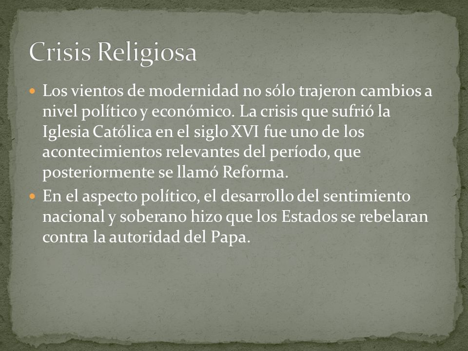 Crisis Religiosa