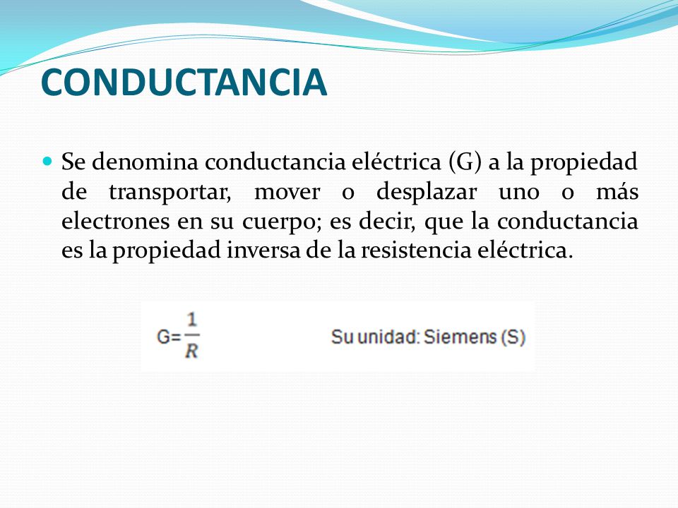 CONDUCTANCIA