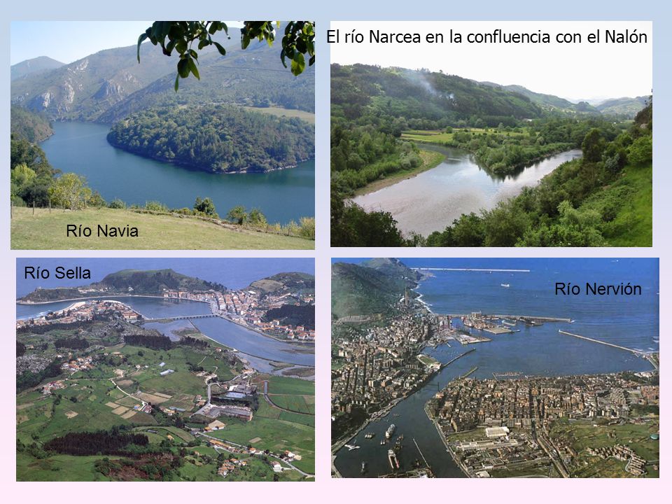 Río Navia El río Narcea en la confluencia con el Nalón Río Sella Río Nervión