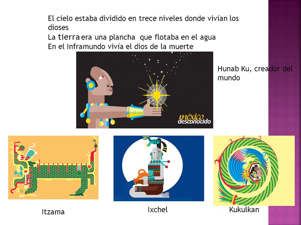 El cielo estaba dividido en trece niveles donde vivían los dioses