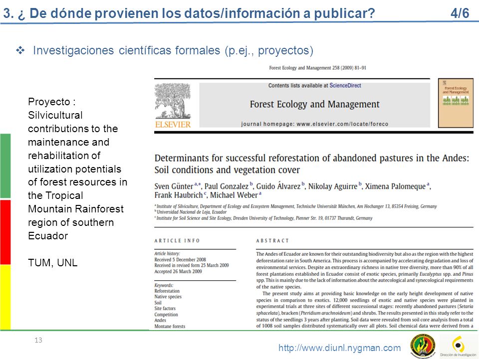 3. ¿ De dónde provienen los datos/información a publicar 4/6