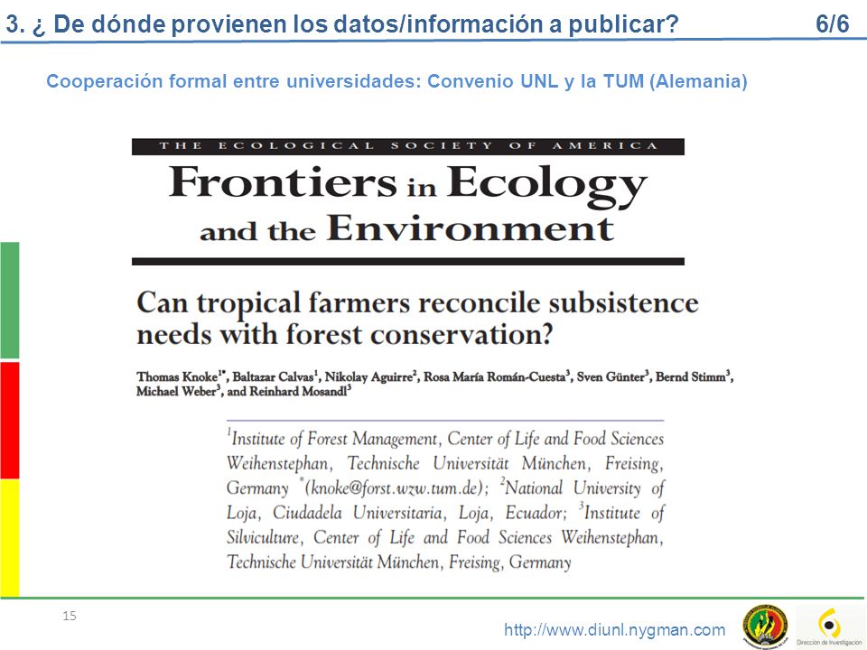3. ¿ De dónde provienen los datos/información a publicar 6/6