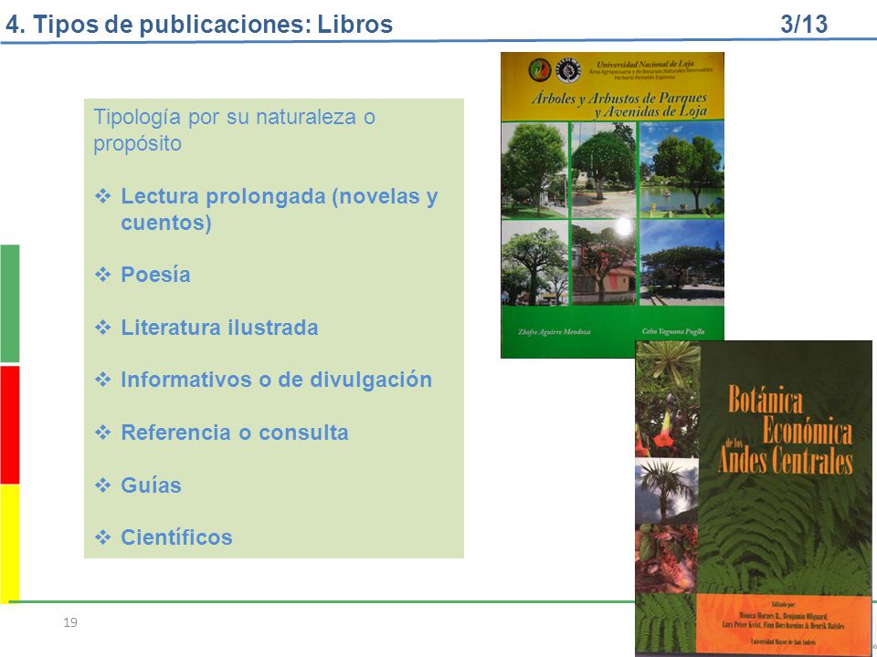 4. Tipos de publicaciones: Libros 3/13