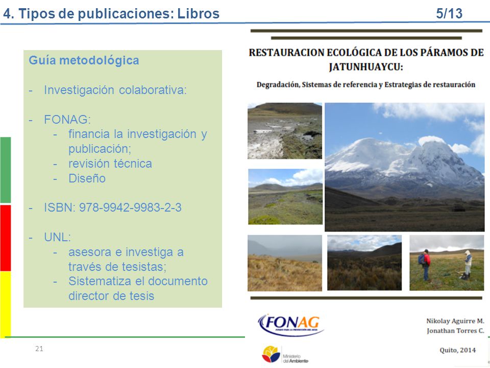 4. Tipos de publicaciones: Libros 5/13