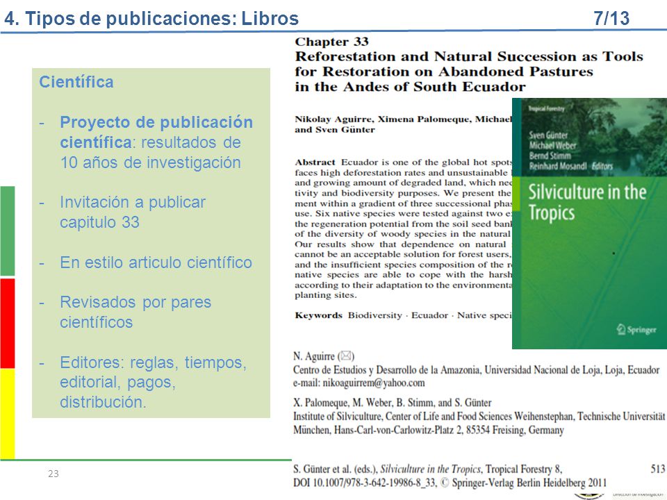 4. Tipos de publicaciones: Libros 7/13